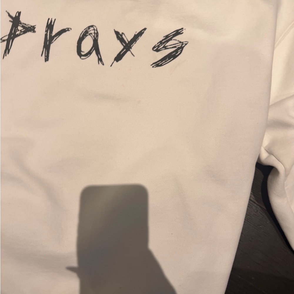 Prays Studios White Crewneck Sweatshirt Black Logo Size M unisex - Picture 5 of 9